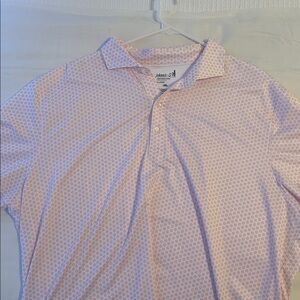 Johnnie-O Pink Patterned Polo Shirt